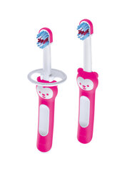 Зубная щетка для детей МАМ, 6 мес+, 2 шт., розовая цена и информация | Средства для гигиены | pigu.lt