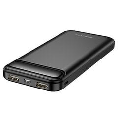 Išorinė baterija Power Bank Borofone BJ14 Type-C microUSB 2*USB (2A) 10000mAh juoda kaina ir informacija | Atsarginiai maitinimo šaltiniai (power bank) | pigu.lt