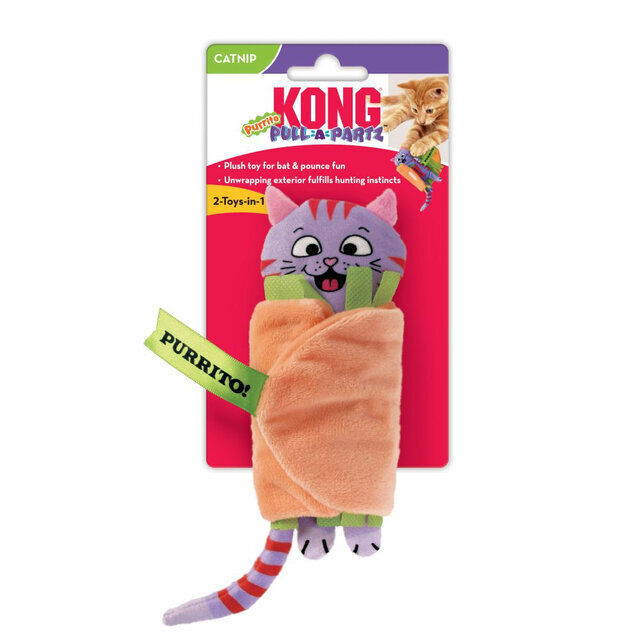 Žaislas katėms Kong Pull-A-Partz Purrito, 13 cm цена и информация | Žaislai katėms | pigu.lt