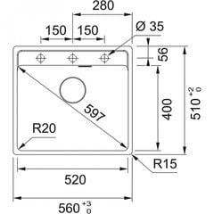 Кухонная мойка гранитная Franke Maris MRG 6100-52, черная цена и информация | Раковины на кухню | pigu.lt