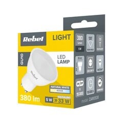 Rebel LED lempa, 5 W, GU10, 4000 K, 230 V kaina ir informacija | Elektros lemputės | pigu.lt