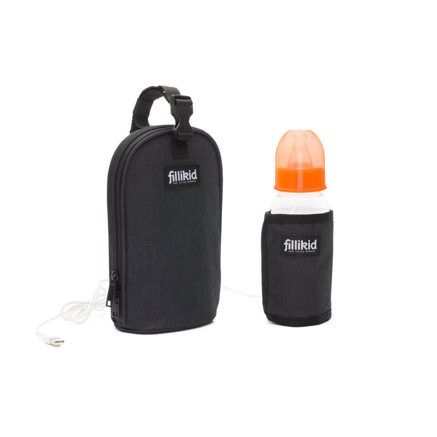 Puodelio laikiklis / USB šiluminis krepšys Fillikid, juodas kaina ir informacija | Vežimėlių priedai | pigu.lt