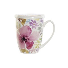 Puodelis su arbatos filtru DKD Home Decor, 380 ml, 2 vnt kaina ir informacija | Taurės, puodeliai, ąsočiai | pigu.lt