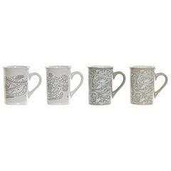 Кружка Mug DKD Home Decor, 11.5 x 8 x 11 cм, 4 шт, 320 мл цена и информация | Стаканы, фужеры, кувшины | pigu.lt