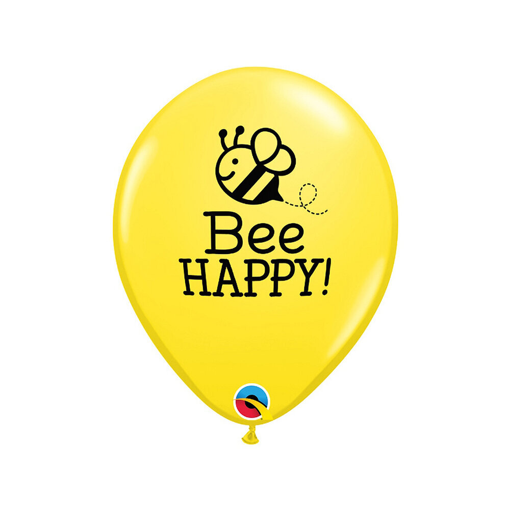 Balionai Bee Happy, geltoni, 25 vnt. kaina ir informacija | Balionai | pigu.lt