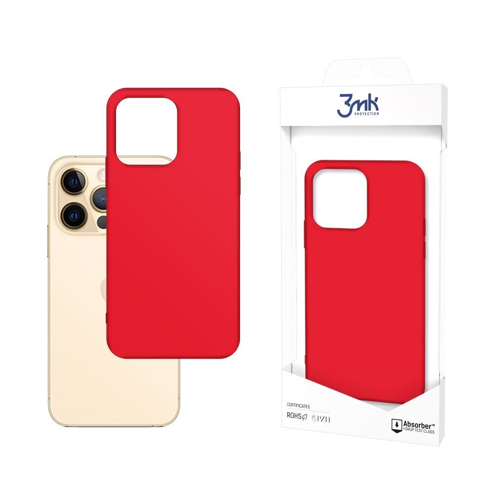 3mk Matt Case, skirtas Apple iPhone 13 Pro Max, raudonas kaina ir informacija | Telefono dėklai | pigu.lt