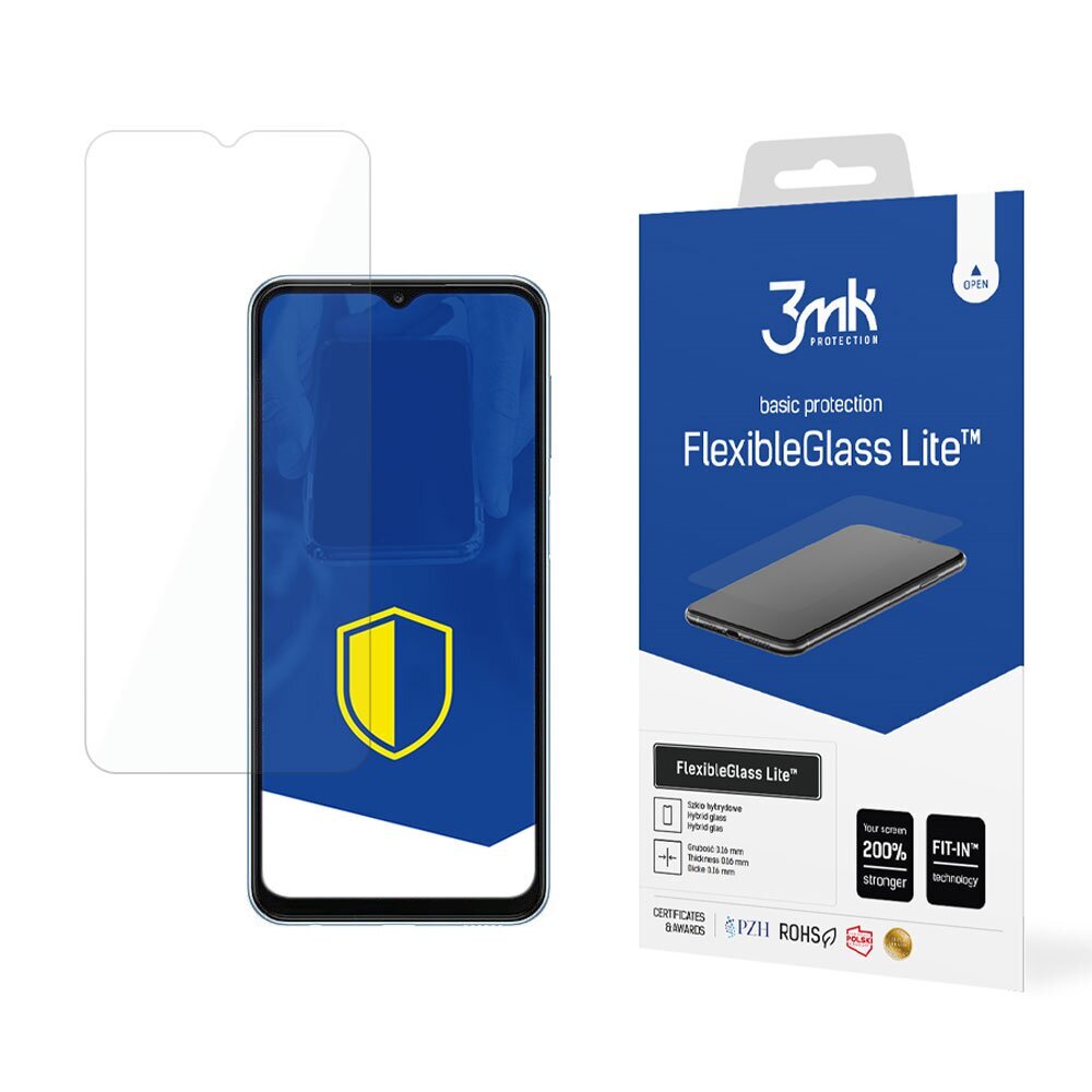 Apsauginis stiklas 3mk FlexibleGlass Lite™ screen protector, skirtas Samsung Galaxy A23 4G kaina ir informacija | Apsauginės plėvelės telefonams | pigu.lt