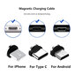Laidas, kabelis, magnetinis įkroviklis 3in1 (Micro USB, Type-C, iPhone lightning) telefonui kaina ir informacija | Laidai telefonams | pigu.lt
