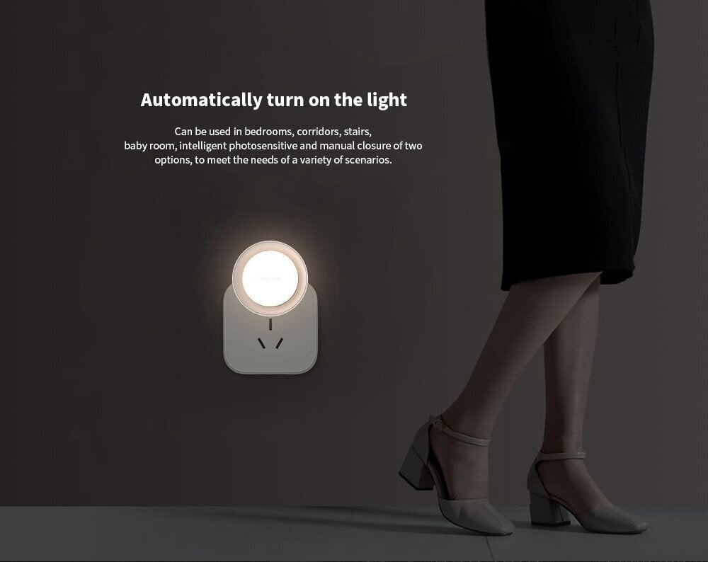 Naktinė lempa, skirta Socket Yeelight kaina ir informacija | Sieniniai šviestuvai | pigu.lt