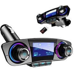 Bluetooth automobilinis siųstuvas - FM moduliatorius, telefono pakrovėjas, MP3 grotuvas kaina ir informacija | FM moduliatoriai | pigu.lt