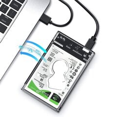 Корпус внешнего жесткого диска USB 3.0 2,5 дюйма цена и информация | Чехлы для внешних жестких дисков | pigu.lt