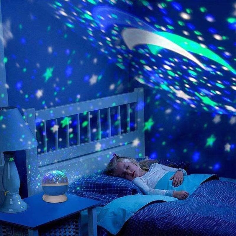 Besisukantis naktinės lempos žvaigždžių projektorius kaina ir informacija | Vaikiški šviestuvai | pigu.lt