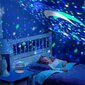 Besisukantis naktinės lempos žvaigždžių projektorius цена и информация | Vaikiški šviestuvai | pigu.lt