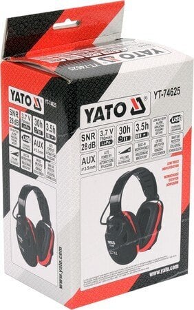 Ausinės apsauginės (aktyvios) Yato (YT-74625) цена и информация | Galvos apsauga | pigu.lt