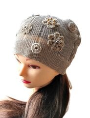 Льняной шарф с цветочными мотивами  цена и информация | Женские шапки | pigu.lt