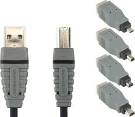 Bandridge BCK400, USB-A/USB-B, 2 m kaina ir informacija | Kabeliai ir laidai | pigu.lt