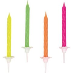 Žvakės Neoninės, 6,3 cm 10 vnt kaina ir informacija | Žvakės, Žvakidės | pigu.lt