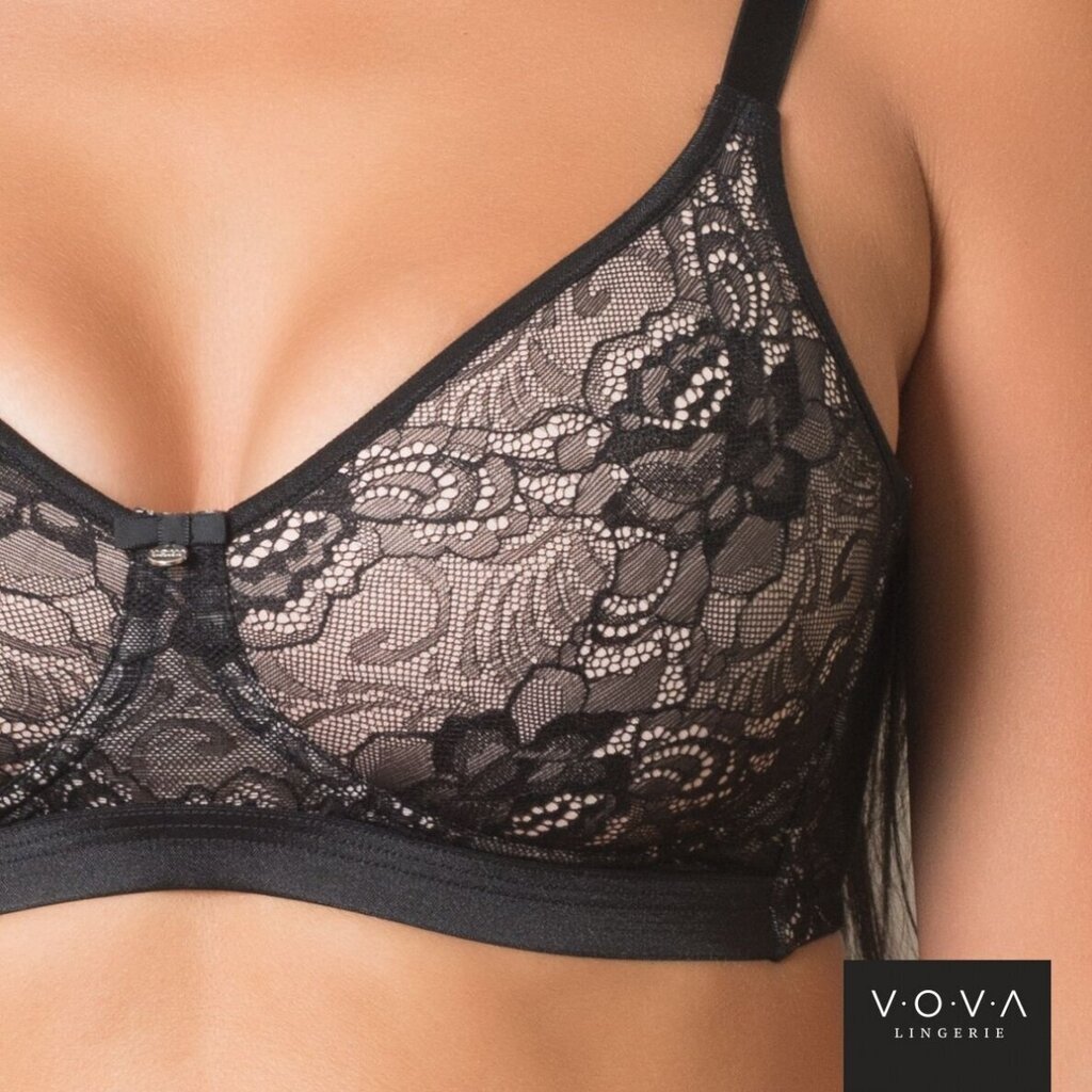 Liemenėlė moterims V.O.V.A. Lingerie, juoda kaina ir informacija | Liemenėlės | pigu.lt