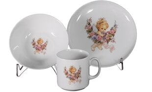 Porcelianinių indų rinkinys vaikams, rožinis цена и информация | Посуда, тарелки, обеденные сервизы | pigu.lt