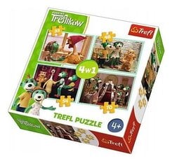 Trefl dėlionė 4in1 Treflik šeima Nauji draugai 34290 kaina ir informacija | Dėlionės (puzzle) | pigu.lt