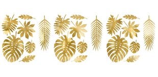 Dekoracijos-karpiniai Tropikų lapai, auksiniai, 21 vnt. kaina ir informacija | Dekoracijos šventėms | pigu.lt