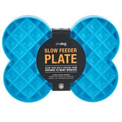 SloDog Slow Feeder Plate Large bone bowl turquoise цена и информация | Миски, ящики для корма | pigu.lt