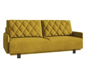 Trivietė sofa - lova Kari, geltona цена и информация | Диваны | pigu.lt