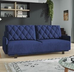 Trivietė sofa - lova Kari, mėlyna kaina ir informacija | Sofos | pigu.lt