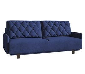 Trivietė sofa - lova Kari, mėlyna kaina ir informacija | Sofos | pigu.lt