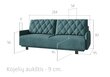 Trivietė sofa - lova Kari, pilka kaina ir informacija | Sofos | pigu.lt