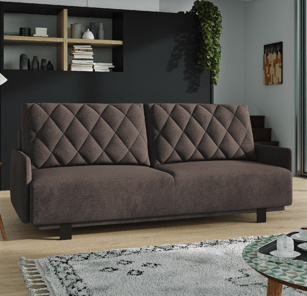 Trivietė sofa - lova Kari, rufa цена и информация | Sofos | pigu.lt