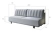 Trivietė sofa - lova Livo, mėlyna kaina ir informacija | Sofos | pigu.lt