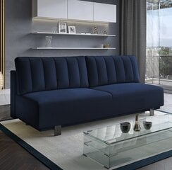 Trivietė sofa - lova Livo, tamsiai mėlyna цена и информация | Диваны | pigu.lt