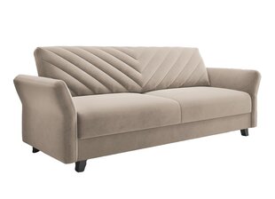 Trivietė sofa - lova Rona, smėlio цена и информация | Диваны | pigu.lt