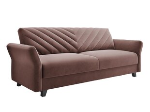 Trivietė sofa - lova Rona, rožinė цена и информация | Диваны | pigu.lt