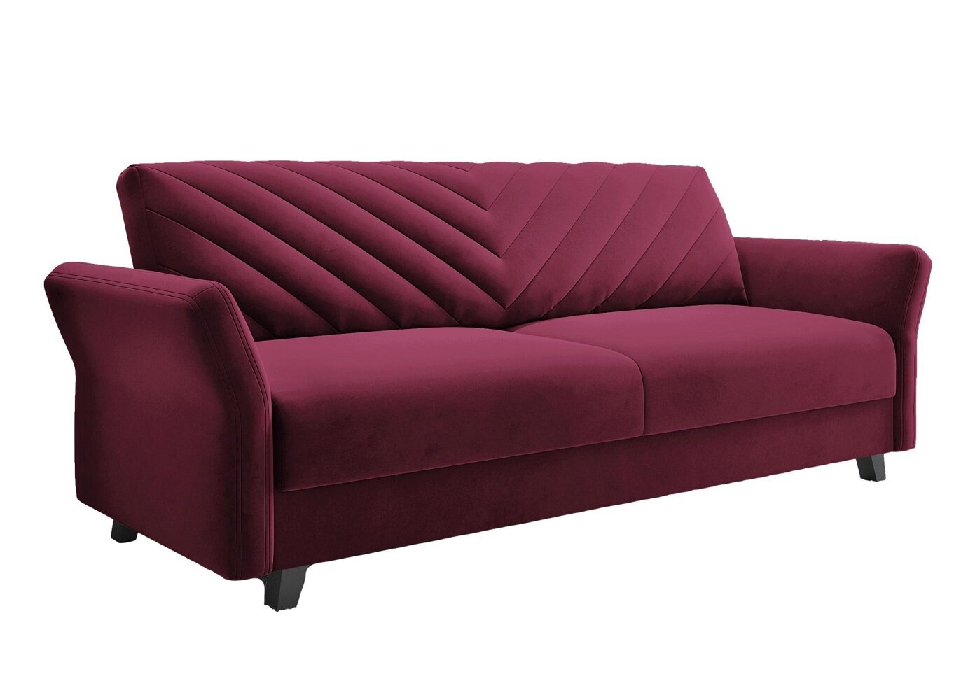 Trivietė sofa - lova Rona, raudona kaina ir informacija | Sofos | pigu.lt