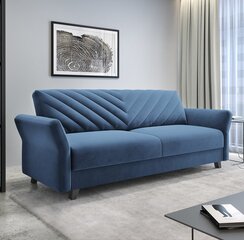 Trivietė sofa - lova Rona, mėlyna цена и информация | Диваны | pigu.lt