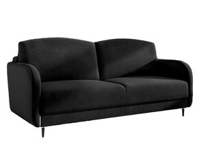 Trivietė sofa - lova Laga, juoda kaina ir informacija | Sofos | pigu.lt