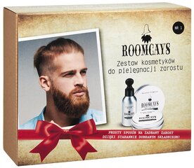 Ūsų ir barzdos priežiūros rinkinys Roomcays: barzdos ir ūsų aliejus, 50 ml + ūsų balzamas, 30 g + ūsų vaškas, 30 g kaina ir informacija | Skutimosi priemonės ir kosmetika | pigu.lt