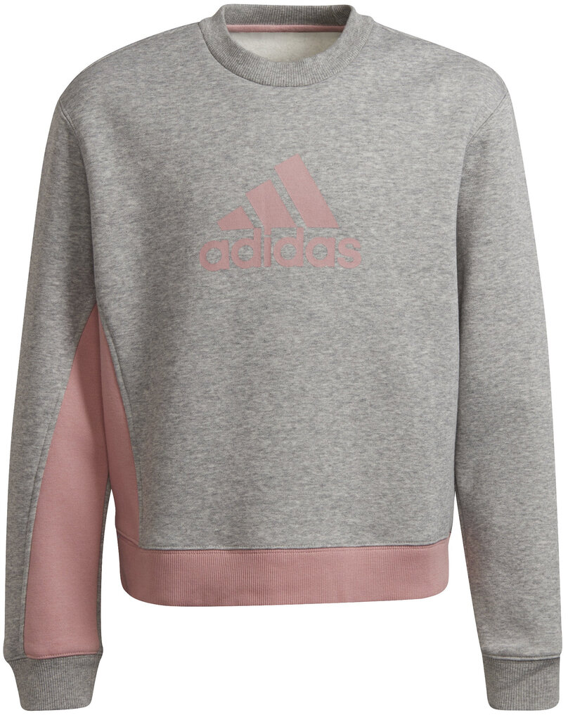 Sportinis Kostiumas Mergaitėms Adidas G Bos Co Ts Grey Pink H57225 kaina ir informacija | Kelnės mergaitėms | pigu.lt