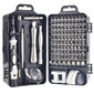 Riff 115 Compact Screewdriver & Repair Toolkit Set with 115 elements into 2-Sided Carryig Box kaina ir informacija | Telefonų dalys ir įrankiai jų remontui | pigu.lt