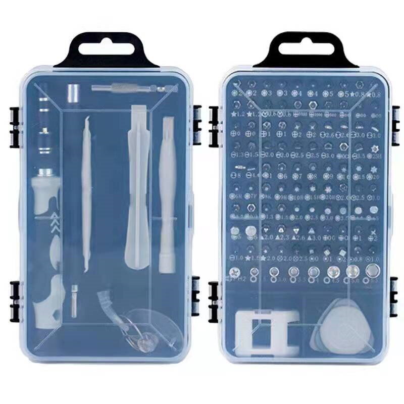 Riff 115 Compact Screewdriver & Repair Toolkit Set with 115 elements into 2-Sided Carryig Box kaina ir informacija | Telefonų dalys ir įrankiai jų remontui | pigu.lt