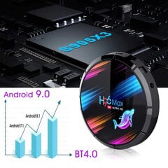 Мультимедиа консоль Riff H96 32GB 4K Smart TV Box 4GB +64GB Android 9.0 Wi-Fi / BT Amlogic S905, черная цена и информация | Мультимедийные проигрыватели | pigu.lt