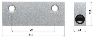 Magnetinis kontaktas KN-M02, šoninis kaina ir informacija | Davikliai, jutikliai | pigu.lt