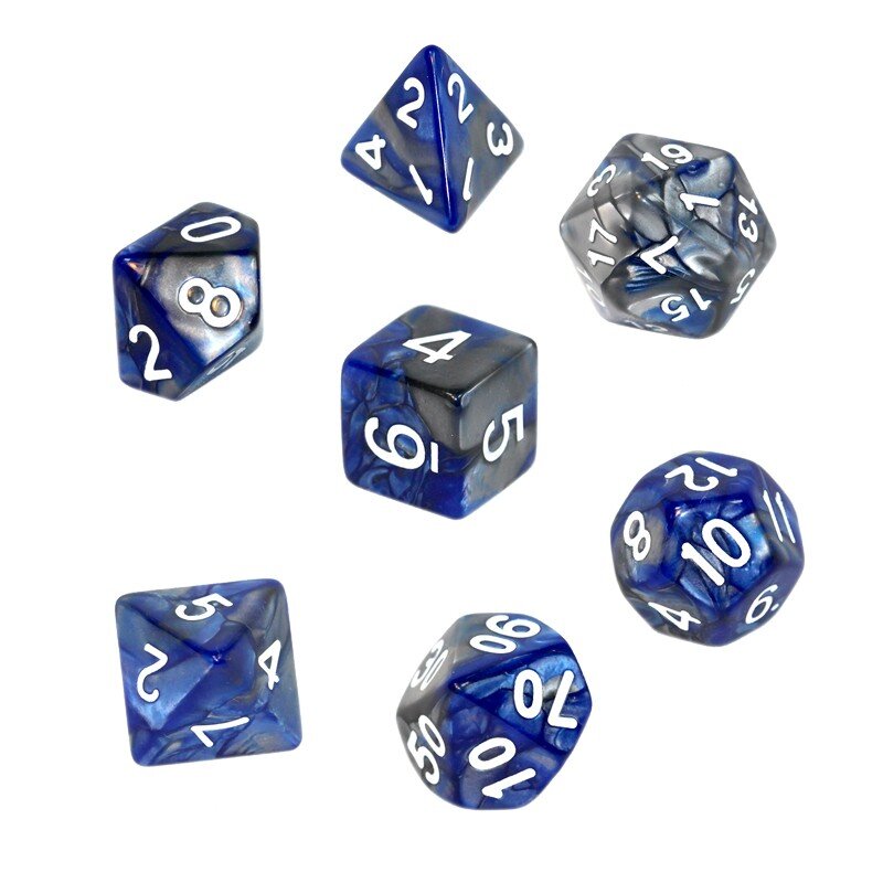 Kauliukų rinkinys Rebel RPG Dice Set - Two Color - Blue and Gray kaina ir informacija | Stalo žaidimai, galvosūkiai | pigu.lt