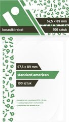 Kortų dėklas Rebel Sleeves - American Standard, 57.5x89mm, 100 Vnt kaina ir informacija | Stalo žaidimai, galvosūkiai | pigu.lt