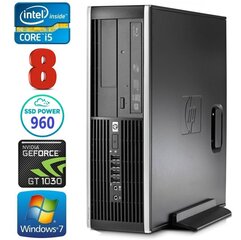 HP 8100 Elite SFF i5-750 8GB 960SSD GT1030 2GB DVD WIN7Pro [refurbished] цена и информация | Стационарные компьютеры | pigu.lt