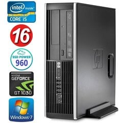 HP 8100 Elite SFF i5-750 16GB 960SSD GT1030 2GB DVD WIN7Pro kaina ir informacija | Stacionarūs kompiuteriai | pigu.lt