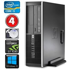 HP 8100 Elite SFF i5-750 4GB 1TB GT1030 2GB DVD WIN10 [refurbished] цена и информация | Стационарные компьютеры | pigu.lt