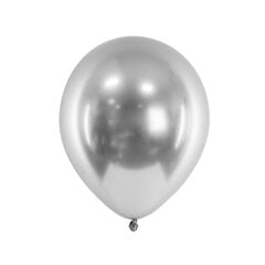Глянцевые воздушные шары, серебристые, 10 шт. цена и информация | Шарики | pigu.lt